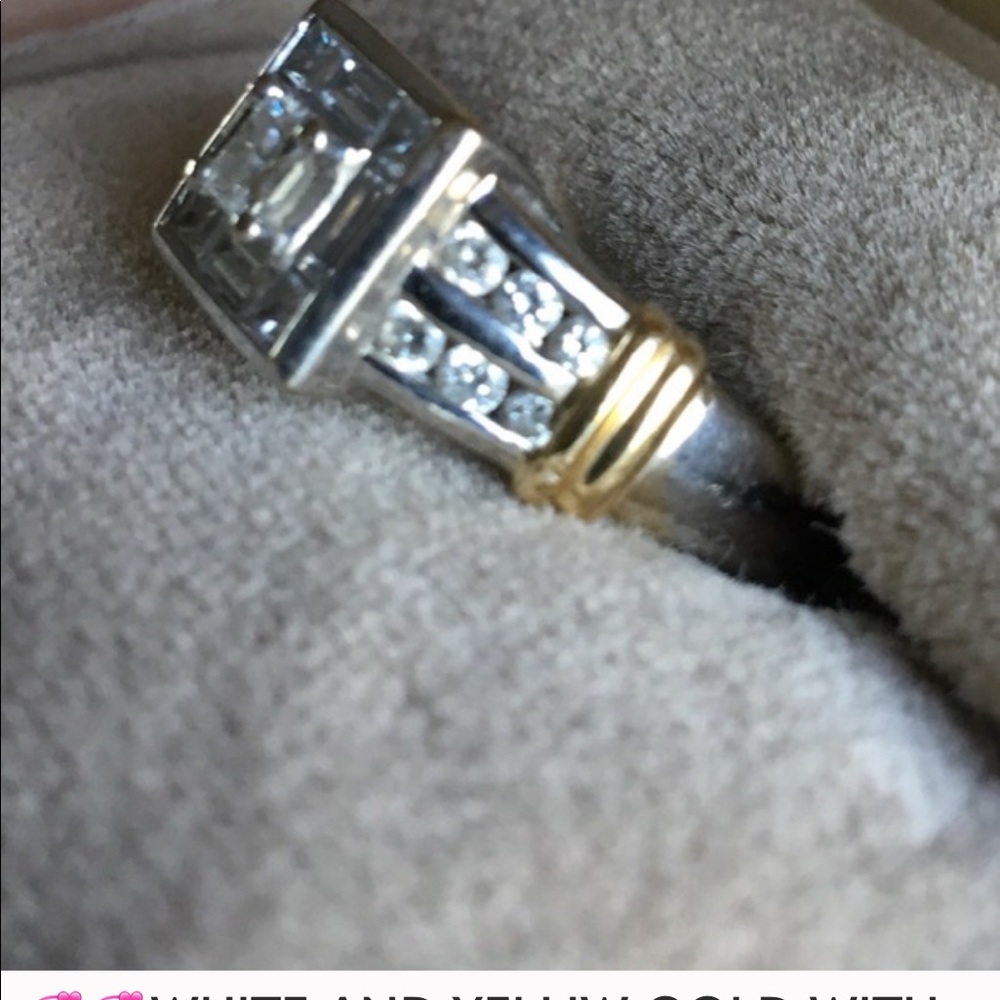 WHITE AND YELLOW GOLD DISMOND RING💍💍💍 - Picture 4 of 4